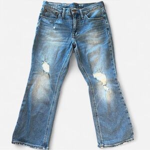 J. Crew Distressed Light Blue‎ Bootcut Jeans Size 27P